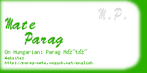 mate parag business card